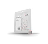 Lindy 40437 : Kit de 10 bloqueurs de port USB Type-C, couleur Rose, Poids total 10g, Protection physique des ports USB-C.