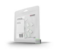 LINDY Verrouillage de port USB-C® jeu de 10 vert sans clé 40438