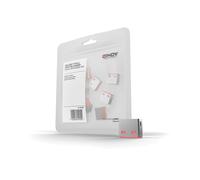 Lindy 40460 Kit 10 Bloqueurs de Port USB Type-A ABS Rose - Dimensions 12x10x5mm - Certification REACH, California Proposition 65