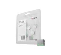 Lindy 40461 bloqueur de port USB Type-A Vert Acrylonitrile-Butadiène-Styrène (ABS) 10 pièce(s)