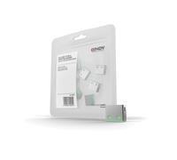 Lindy 40461 Kit de 10 Bloqueurs de Port USB Type-A Vert ABS, Dimensions 12x10x5mm, Certifié REACH et California Proposition 65