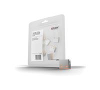 Lindy 40463 : Kit de 10 bloqueurs de ports USB Type-A Orange ABS, Dimensions 12x10x5mm, Certifié REACH & California Proposition 65
