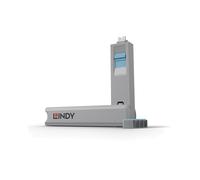 Lindy 40465 Bloqueur de Port USB Type-C avec BS Bleu, Poids 10g, Inclut 1 Unité de Bloqueur de Port USB Type-C et sa Clé