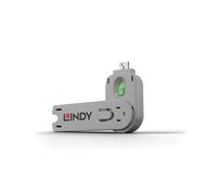 Lindy 40621 loqueur de Port USB Type-A Vert ABS, Dimensions 18x75.2x12mm, Certification REACH & California Proposition 65
