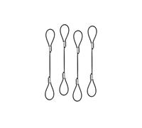 Lindy 40774 Kit de 4 câbles antivol 0.15m Noir, Matériaux Polyamide/Acier inoxydable, Poids 9.6g, Conditionnement sachet polyéthylène