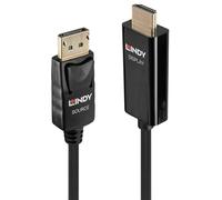 Lindy 40914 câble vidéo et adaptateur 0,5 m HDMI Type A (Standard) DisplayPort Noir