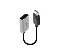 - Câble adaptateur - USB-C (alimentation uniquement), DisplayPort pour HDMI femelle - 11 cm - gris - alimentation USB, convertisseur actif, support