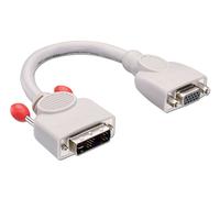 Lindy 41222 Adaptateur de câble vidéo 0,2 m DVI-A VGA (D-Sub) Gris