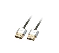 Lindy 41670 Câble HDMI 0.5m, Connecteurs HDMI Type A (Standard) Mâle/Mâle, Contacts plaqués Or, Compatibilité 3D, Noir