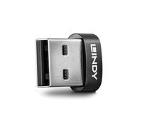 Lindy 41884 Adaptateur USB Type-A Mâle vers USB Type-C Femelle 2.0, Corps Aluminium Noir, Contacts Nickel/Or, Taux 0.48 Gbit/s, 14.9x2.5x6.9mm