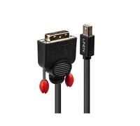 Lindy 41953 Câble Mini DisplayPort vers DVI-D 3m Noir, Résolution 1920x1200 @60Hz, Connecteurs Mâle/Mâle, Adaptateur Vidéo