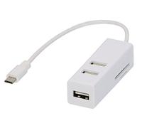 Hub & lecteur de cartes mémoire usb 2.0 otg lindy 42626