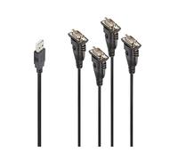 Lindy 42675 câble Série Noir 0,94 m USB Type-A DB-9