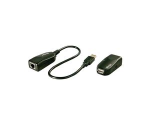 Lindy 42693 Extender USB 2.0 Cat.6 - 50m, 480Mbit/s, Chipset LG-8311, 2x RJ45, 1x USB 2.0, Alimentation 5V/2.1A, Noir