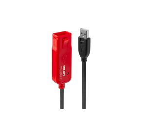 Lindy 42782 - Rallonge Active USB 2.0 Pro 12m - USB A Mâle/Femelle - 480 Mbit/s - Cuivre Étamé - AWG 26/20 - PVC Noir - Compatible Windows/macOS/Linux