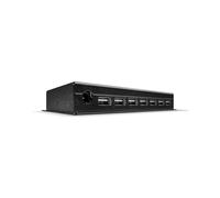 Lindy 42794 Hub USB 2.0 Métal 7 Ports Type-B 480 Mbit/s avec Alimentation Externe 5V 3.2A, Câble 1.8m, FE 2.1 Chipset