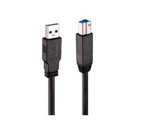 Lindy 43098 - Câble USB 3.2 Gen 1 (3.1 Gen 1) 10m, USB-A vers USB-B, Noir - Extension active 5Gbit/s, connecteurs mâle-mâle