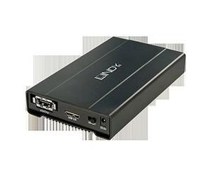Lindy 43106 Boîtier Disque Dur SATA 2,5" USB 3.0 SuperSpeed/eSATAp Noir