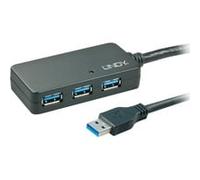 Lindy 43159 hub & concentrateur USB 3.2 Gen 1 (3.1 Gen 1) Type-A 5000 Mbit/s Noir, Hub USB