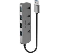 LINDY 43309 Hub USB 4 ports USB-A USB 3.0 5 GBit/s commutable individuellement