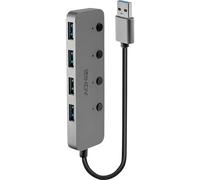 LINDY 43309 Hub USB 4 ports USB-A USB 3.0 5 GBit/s commutable individuellement