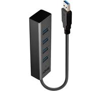 LINDY 43324 Hub USB 4 ports USB-A USB 3.1 Gen1 5 GBit/s noir 43324