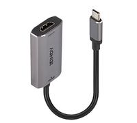 Lindy Adaptateur vidéo 43327 USB‑C mâle 24 broches vers HDMI femelle 8K gris 0,11 m