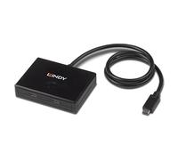 Lindy 43329 hub & concentrateur USB 3.2 Gen 1 (3.1 Gen 1) Type-C 5000 Mbit/s Noir