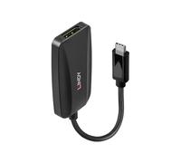 Lindy 43337 Adaptateur Vidéo USB Type-C vers DisplayPort 1.4, 0.13m, 8K 7680x4320@60Hz, HDCP 2.2, Chipset FL7102/TUSB544, Noir