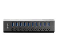 LINDY 43370 Hub USB 10 ports USB-A USB 3.0 5 GBit/s noir 43370