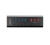 Lindy 43371 hub & concentrateur USB 3.2 Gen 1 (3.1 Gen 1) Type-B 5000 Mbit/s Noir