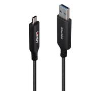 Lindy Câble USB hybride 43396 – USB 3.2 Gen1 5 Gbit/s Type A vers C 25 m AOC noir