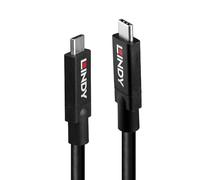 - Câble USB - 24 pin USB-C (M) pour 24 pin USB-C (M) - USB 3.2 Gen2 - 20 V - 5 A - 8 m - actif, débit de transfert de données jusqu'à 10 Gbps - noir