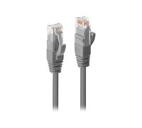 Lindy Premium - Cordon de raccordement - RJ-45 (M) pour RJ-45 (M) - 5 m - UTP - CAT 6 - sans halogène, sans crochet - gris G