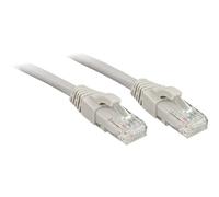 LINDY 45407 RJ45 Câble réseau, câble patch CAT 6 U/UTP 10.00 m gris avec cliquet dencastrement 1 pc(s)