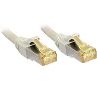 LINDY 47260 RJ45 Câble réseau, câble patch CAT 6a (câble brut CAT 7) S/FTP 0.30 m gris avec cliquet d'encastrement 1 pc(s)
