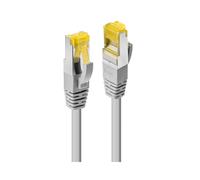 Lindy 47261 - Câble Réseau Cat7 S/FTP 0.5m, Gris, Connecteurs RJ-45 Plaqué Or, Bande Passante 600MHz, Support 10GBase-T, Câble LSZH