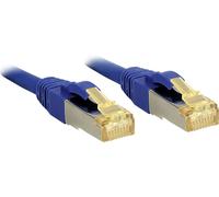 LINDY 47277 RJ45 Câble réseau, câble patch CAT 6a (câble brut CAT 7) S/FTP 1.00 m bleu avec cliquet d'encastrement 1 pc(s)