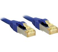 LINDY 47277 RJ45 Câble réseau, câble patch CAT 6a (câble brut CAT 7) S/FTP 1.00 m bleu avec cliquet dencastrement 1 pc(s)
