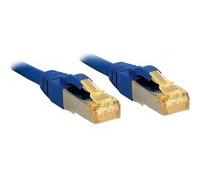 LINDY 47277 RJ45 Câble réseau, câble patch CAT 6a (câble brut CAT 7) S/FTP 1.00 m bleu avec cliquet dencastrement G