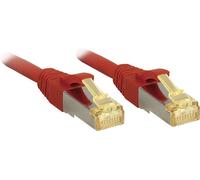 LINDY 47294 RJ45 Câble réseau, câble patch CAT 6a (câble brut CAT 7) S/FTP 2.00 m rouge avec cliquet d'encastrement 1 pc(s)