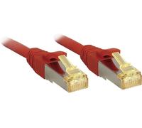 LINDY 47294 RJ45 Câble réseau, câble patch CAT 6a (câble brut CAT 7) S/FTP 2.00 m rouge avec cliquet dencastrement 1 pc(s)