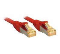 LINDY 47297 RJ45 Câble réseau, câble patch CAT 6a (câble brut CAT 7) S/FTP 7.50 m rouge avec cliquet d'encastrement 1 pc(s)