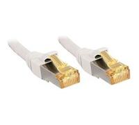 Lindy Câble réseau RJ45 47326 CAT 6a (câble brut CAT 7) S/FTP 5,00 m blanc cliquet d'encastrement
