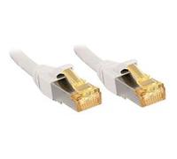 LINDY 47329 RJ45 Câble réseau, câble patch CAT 6a (câble brut CAT 7) S/FTP 15.00 m blanc avec cliquet dencastrement G
