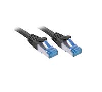 Lindy 47416 Câble Réseau 5m Cat6a S/FTP (S-STP) Noir, 27AWG, Prise RJ45 Blindée, Contacts Or, TPE, Support 10GBase-T, IEEE 802.3af/at