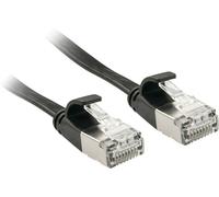 LINDY Câble patch 47482 RJ45 CAT6a U/FTP 2 m noir avec cliquet d'encastrement 1 pc