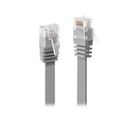 Lindy 47490 Cat6 U/UTP Câble patch plat gris, 0.30m Sans blindage