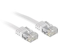LINDY 47504 RJ45 Câble réseau, câble patch CAT 6 U/UTP 5.00 m blanc avec cliquet d'encastrement 1 pc(s)