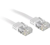 LINDY 47504 RJ45 Câble réseau, câble patch CAT 6 U/UTP 5.00 m blanc avec cliquet dencastrement 1 pc(s)